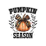 Pumpkin Season Leopard Bow Gang Sheet