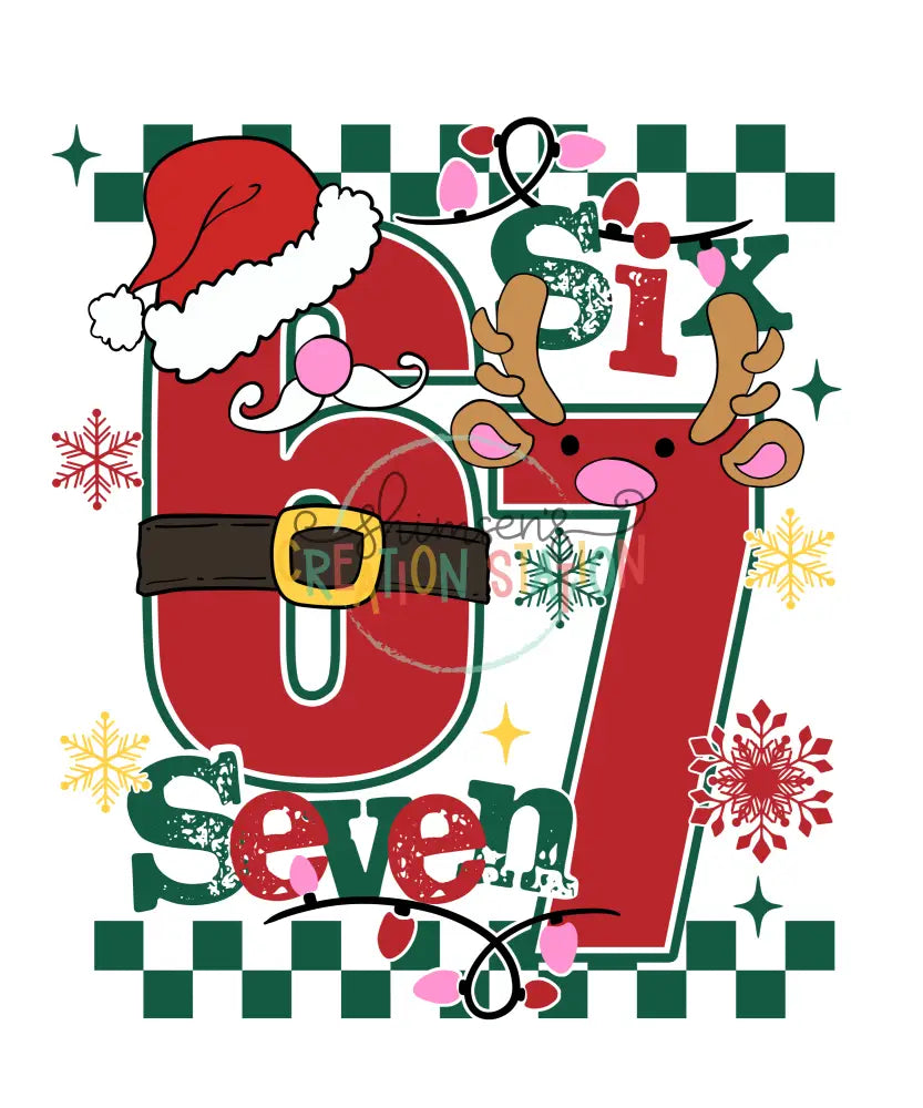 67 Christmas Red Gang Sheet