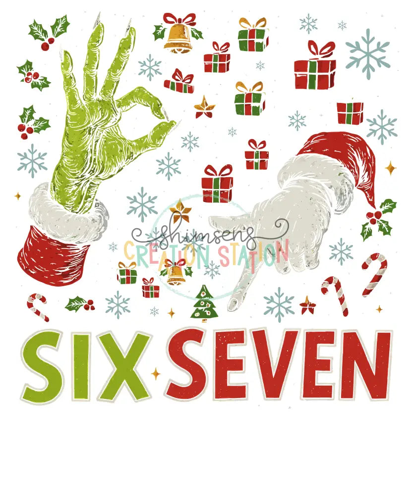 67 Grinch Santa hands Gang Sheet