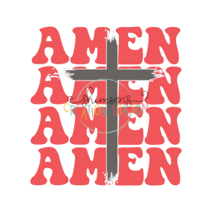 Amen w/ Cross Gang Sheet