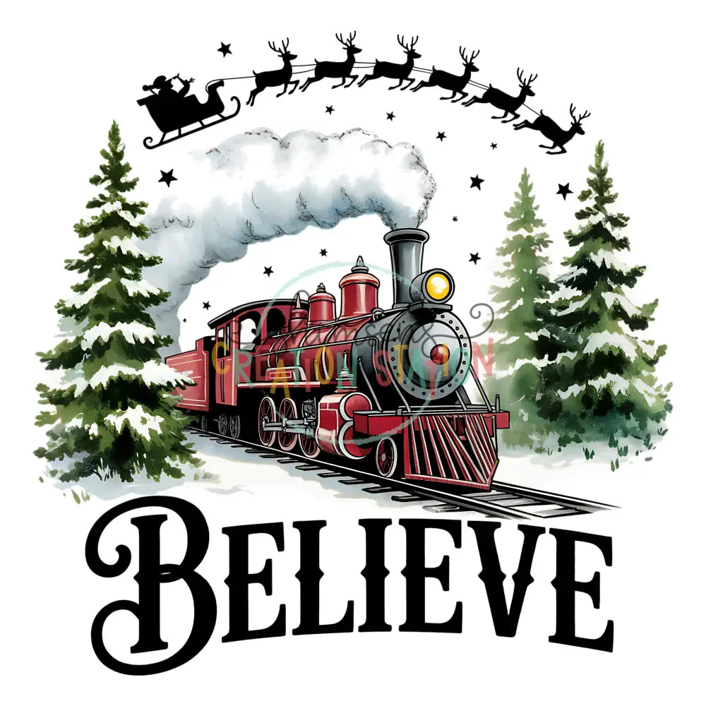 Believe North Pole Train Gang Sheet
