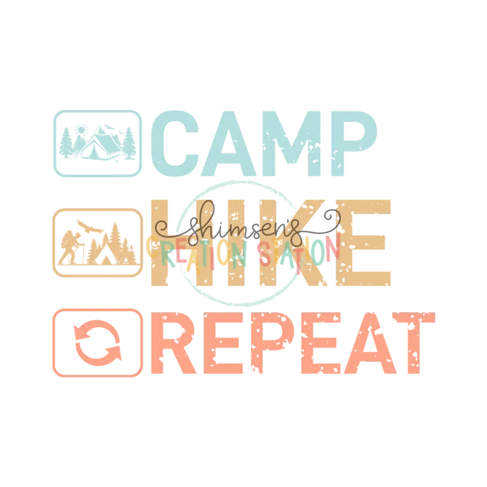 Camp Hike Repeat Gang Sheet