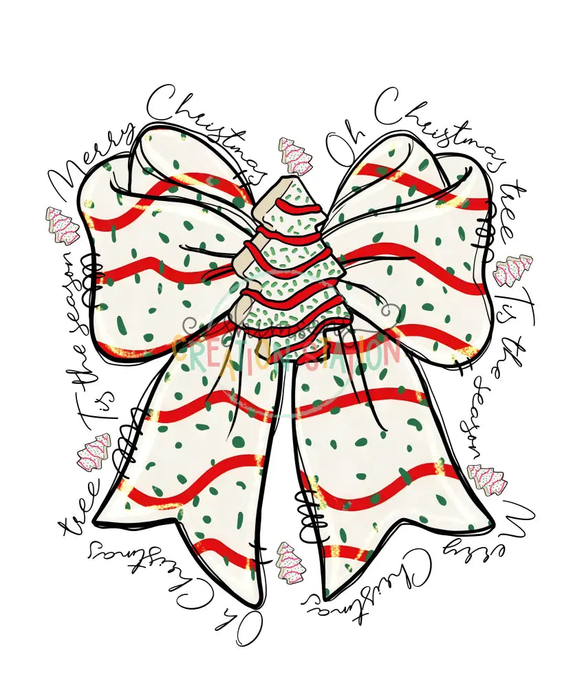 Christmas Tree Cake Ribbon Gang Sheet
