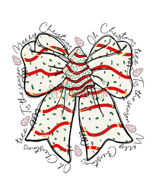Christmas Tree Cake Ribbon Gang Sheet