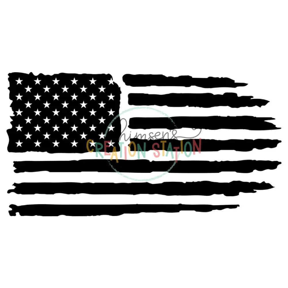 Distressed Flag Gang Sheet