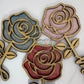 Handmade Wood Rose BUNDLE Multicolor / XOXO/Sweetie/Honey