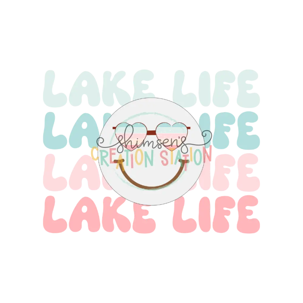 Lake Life (Smiley Face) Gang Sheet
