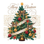 Merry Christmas Tree Gold Gang Sheet
