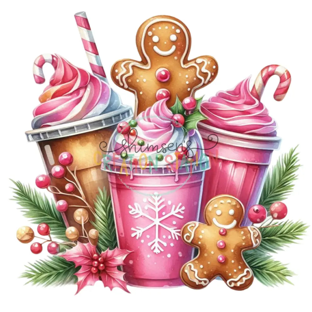 Pink Christmas Frappe Gang Sheet