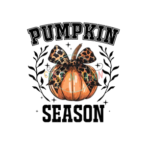 Pumpkin Season Leopard Bow Gang Sheet