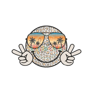 Smiley Face Leopard Sunglasses Gang Sheet
